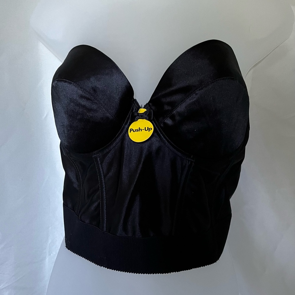 👙Wonderbra Black Push-up Longline Bustier Bra Lingerie 38C